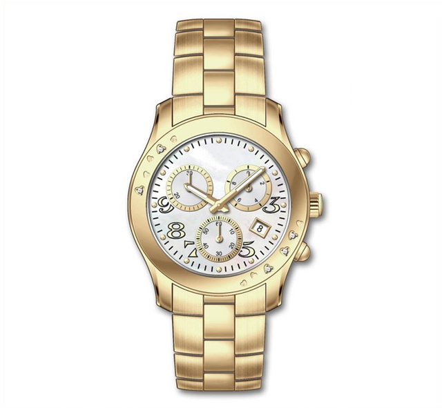 Gold High Quality Luxury Rhinestone Wristwatch