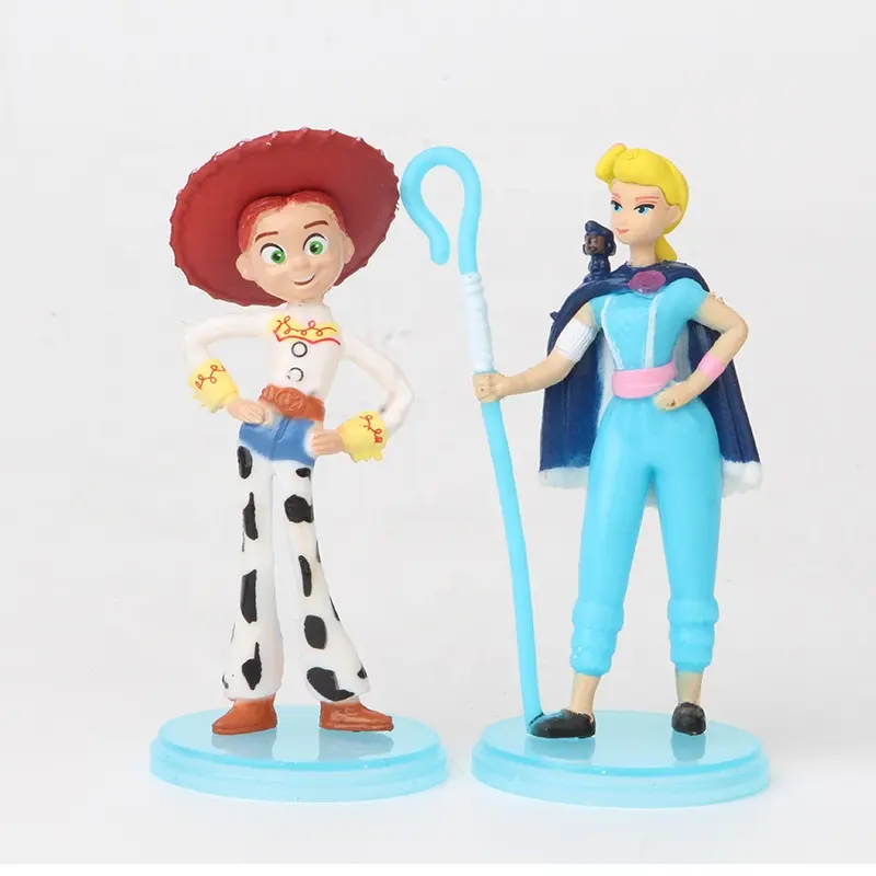 DIHAO Costume Set Toy Story Filme 4 Astronauta Woody Zumbido Ano Luz Bo Peep 9PCS Base de PVC Modelo Figura Dos Desenhos Animados dos miúdos do Costume Boneca