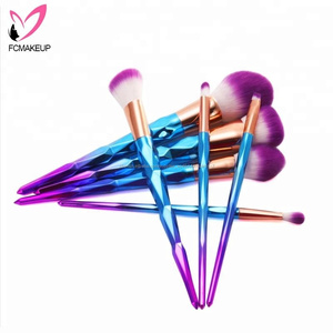 7 Pièces Bleu New Souple Lisse Synthétique Maquillage Kit Cosmétiques Personnalisés Professionnel Make Up Set Brosse - Product Image 2
