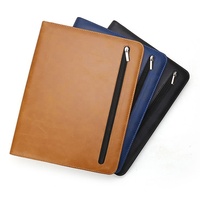 Ejecutivo de cuero con cremallera organizador de documentos A4 A5 programa cartera Carpeta de archivo bolsa