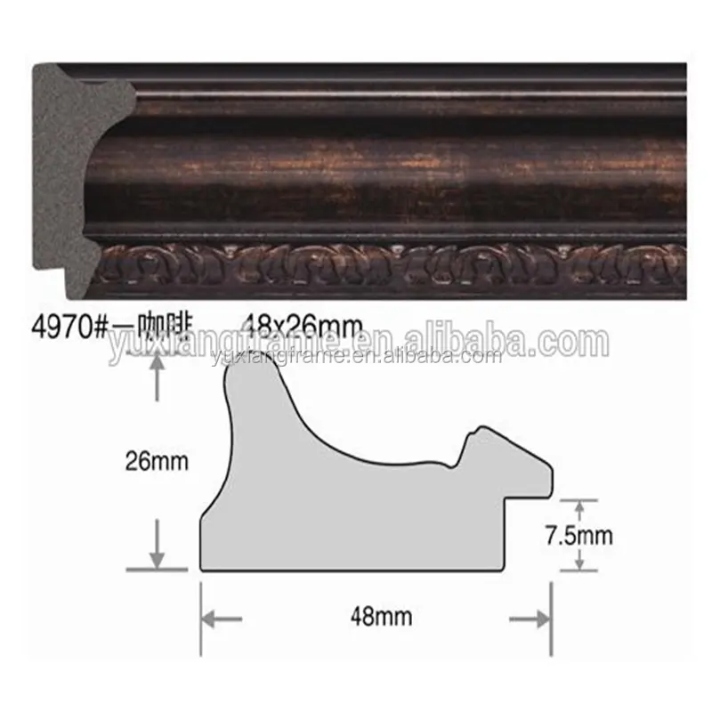 New style decorative wood antique picture frame moulding