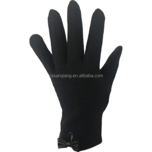 <span class=keywords><strong>Gants</strong></span> d'hiver noirs personnalisés pour femmes musulmanes, en <span class=keywords><strong>laine</strong></span>, chauds, compatibles écran tactile avec détection <span class=keywords><strong>de</strong></span> pointeaux - Product Image 2