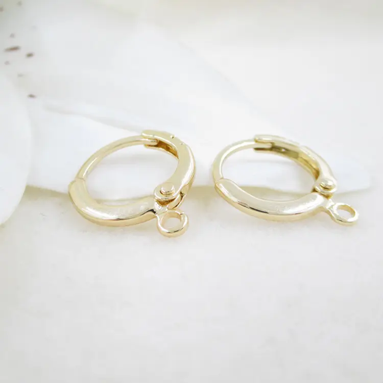 NANA high quality 24k gold filled 13.5mm earring findings for earring