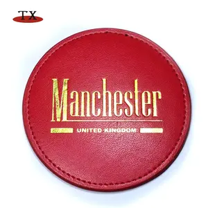 Round leather Cup Mat cardboard cup glass coaster paper for drink holder