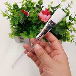 1PC Clear Handle Fiber Foundation Brush Gesichts gesichts schlamm maske Applikator Mask Brush Cosmetic - Product Image 1