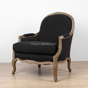 <span class=keywords><strong>Fauteuil</strong></span> noir français KVJ-7610 en bois et tissu, style <span class=keywords><strong>Louis</strong></span> <span class=keywords><strong>XV</strong></span>, XVI, XVII, chaise de salle à manger - Product Image 2