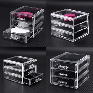 Hộp Đựng Đồ Trang Điểm Nữ Bằng <span class=keywords><strong>Acrylic</strong></span> 3 Lớp Mới Hộp Đựng Đồ Trang Sức Son Môi Hộp Sắp Xếp Mỹ Phẩm Ngăn Kéo - Product Image 2
