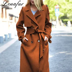 Commercio all'ingrosso di inverno di Lana di Lana Risvolto Abbigliamento Doppio Cashmere Cappotto di <span class=keywords><strong>Cammello</strong></span> - Product Image 5