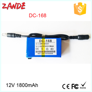 Mini batterie lithium-ion rechargeable haute capacité DC-168 12V 1800mAh pour caméra CCTV Ysd-12180 - Product Image 3