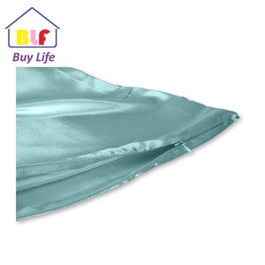 Copertura del Cuscino di raso <span class=keywords><strong>con</strong></span> <span class=keywords><strong>Cerniera</strong></span> Nascosta Anti Rughe Seta di Lusso <span class=keywords><strong>Federa</strong></span> di Raso - Product Image 4