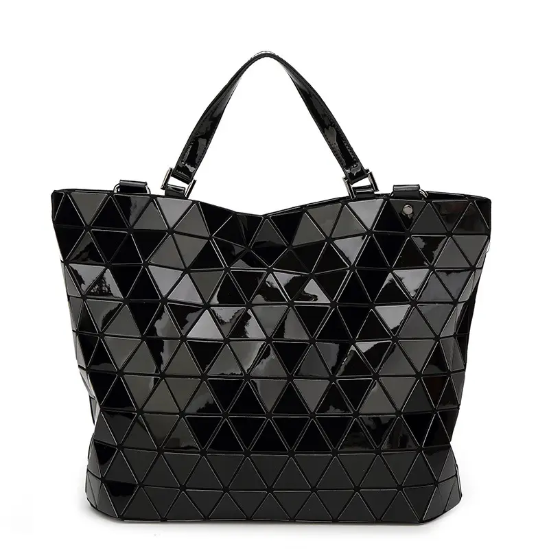 Fashion Shard Lattice Design Geometric purse Leather Slim Bag Briefcase For Women Tablet Laptop Tote Bags and Handbags