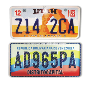 Venta al por mayor de la fábrica del <span class=keywords><strong>Euro</strong></span> en relieve de aluminio bicicleta número de placas en blanco foto de diseño