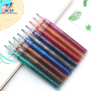 Logo del marchio personalizzato 12 <span class=keywords><strong>colori</strong></span> Glitter acrilico pennarelli Set Glitter scintillante pennarelli di colore per arte artigianale pittura fai da te - Product Image 6