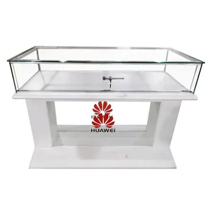 phone display cabinet showcase of white customized cell phone display showcase mobile phone showcase display cabinet from China