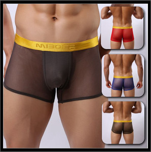 Nuevos hombres de la llegada en la ropa interior transparente Cuecas Sexy calzoncillos graciosos bóxers para - Product Image 1
