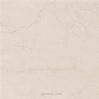 Carreaux de sol en porcelaine brillante beige effet marbre Botticino, type brique réfractaire, 800x800mm, résistants à l'usure, antibactériens et résistants à la chaleur