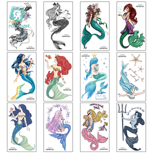 Tatuaggi Temporanei Grandi a Tema <span class=keywords><strong>Sirena</strong></span> per Donne e Ragazze, Adesivi per Tatuaggi Finti Realistici per Corpo, Braccia, Schiena e Gambe - Product Image 2