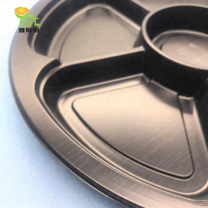 <span class=keywords><strong>Plateau</strong></span> alimentaire rond en plastique de nouvelle conception, 6 compartiments <span class=keywords><strong>avec</strong></span> <span class=keywords><strong>couvercle</strong></span> YST-0002 - Product Image 2