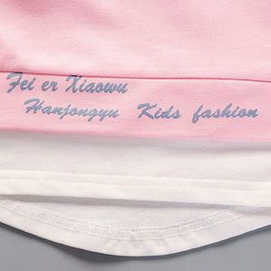 सबसे अनुकूल बुना हुआ बच्चों फैशन splicing <span class=keywords><strong>2</strong></span> pieces लड़कियों के कपड़े सेट के साथ जेब - Product Image 6