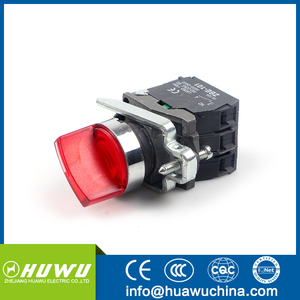 HUAWU XB4BK1245 אדום led 220v בורר מתג בורר מתג עם LED חשמל בורר מתגי - Product Image 2