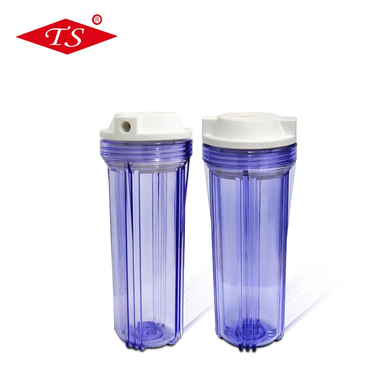 10 pouces filtre à eau boîtier transparent/purificateur d'eau filtre transparent logement
