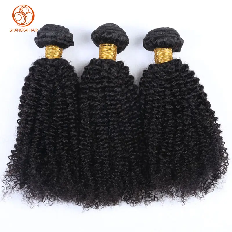 Mongolian Afro Kinky Curly Human Hair Weave