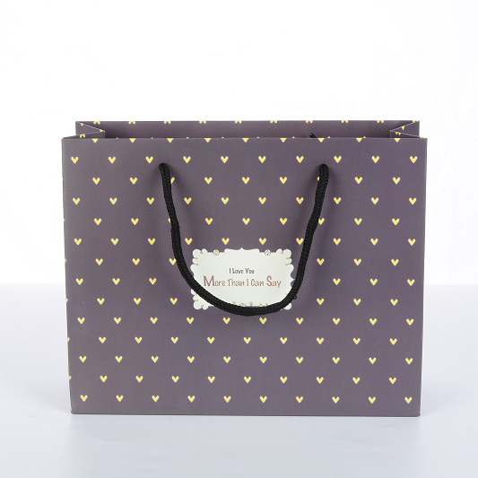 Custom Printed Luxury Recycled Kraft Paper Bag Gift For Shopping