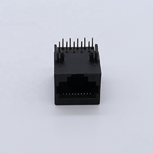PA66 模块垂直 <span class=keywords><strong>RJ45</strong></span> 连接器 <span class=keywords><strong>10</strong></span> 针以太网母头 - Product Image 2
