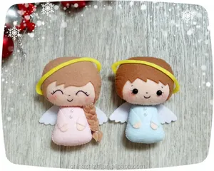 Decorazioni Natalizie <span class=keywords><strong>in</strong></span> Tessuto, Bambola Vintage Shabby Chic, Elfo di <span class=keywords><strong>Feltro</strong></span>, Angelo Natalizio <span class=keywords><strong>in</strong></span> Stoffa - Product Image 1