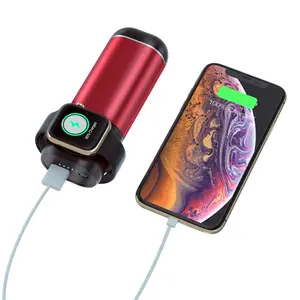 Pabrik 3 In 1 Portable Pengisian Nirkabel Qi Wireless Charge Power Bank untuk Iphone untuk Apple Watch & TWS Earbud