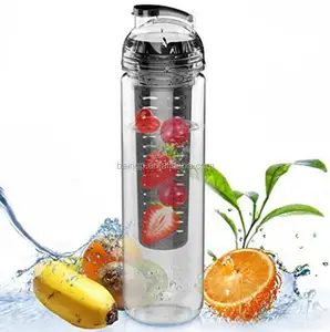 Teko Infuser Buah Plastik Bening, Botol Air Infuser Buah