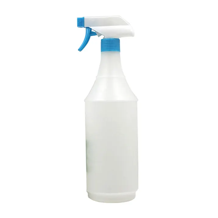 Bouteille de Spray en plastique Hdpe, nettoyeur à produits chimiques, ronds, 1 l, 1000ml, 32oz, récipients originaux