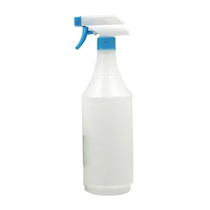 1 литр, 1 л, 1000 мл, 32 унции, круглая пластиковая бутылка для химического очистителя Hdpe