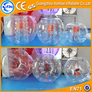 Alta calidad 1.0 0.7mmtpu loco deporte del vientre traje la inflación, bola de la burbuja para el fútbol - Product Image 5