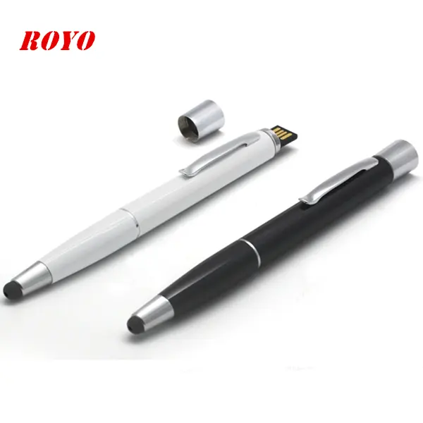 Fashionable Business Gift Custom Logo 5 in 1 High Quality Stylus Screen Ballpoint Pen Drive With Power Bank Flash USB