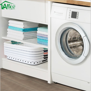 Allife ตะกร้าใส่ผ้าแบบพับได้,ตะกร้าใส่ผ้าซักทำจากพลาสติกสีสำหรับแม่บ้าน - Product Image 5