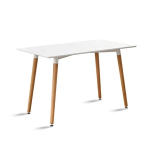 Mesa de <span class=keywords><strong>comedor</strong></span> de las piernas de madera de escritorio del rectángulo sólido del MDF de <span class=keywords><strong>4</strong></span> plazas vendedor caliente - Product Image 3