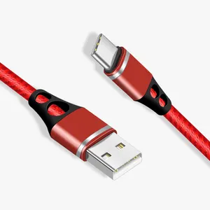 Muestra gratis 2024 HG Cable trenzado Micro USB 1m/2m/3M Cable cargador USB de sincronización de datos para teléfono inteligente