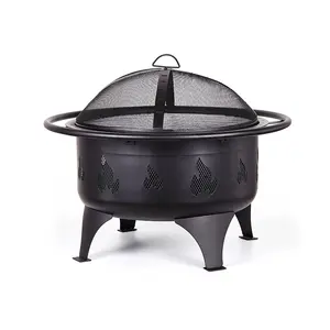 <strong>Fire</strong> <strong>Pit</strong> Wood Burning <strong>Large</strong> Outdoor Steel Bbq <strong>Fire</strong> Bowl Cooking Grid Steel <strong>Fire</strong> <strong>Pit</strong> - Product Image 1