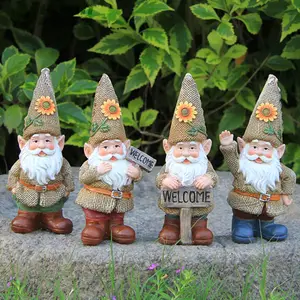 6.1 "lustige handgemachte kleine garten willkommen gnome figuren