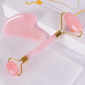 High Quality Natural Jade Face Massager Rose Quartz Roller Jade Roller <strong>Gua</strong> <strong>Sha</strong> <strong>Set</strong> - Product Image 6