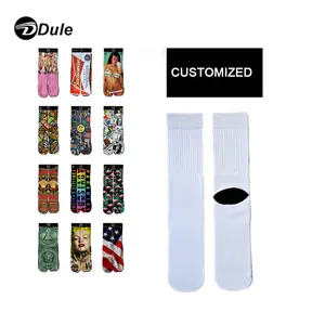 DL-II-1286 сублимационные пустые носки, белые сублимационные простые носки