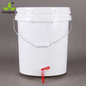 5 gallon food grade beer conical fermenter plastic bucket with tap and lid