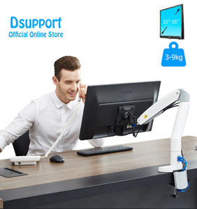 Soporte <span class=keywords><strong>de</strong></span> Monitor <span class=keywords><strong>de</strong></span> Aleación <span class=keywords><strong>de</strong></span> Aluminio F100A con Resorte <span class=keywords><strong>de</strong></span> Gas, para Pantallas <span class=keywords><strong>de</strong></span> 22-35 Pulgadas, Rotación <span class=keywords><strong>de</strong></span> 360°, Inclinación, Giro, Montaje <span class=keywords><strong>de</strong></span> Escritorio, Dos Puertos USB, Negro - Product Image 1