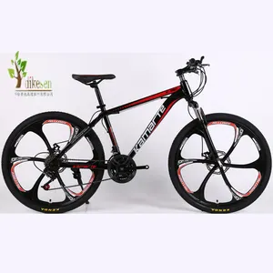 Grosir merah velg 26-Pelek Sepeda Logam Paduan 21 Kecepatan Besar, Ban Sepeda Gunung Bingkai Baja Karbon Tinggi Buatan Khusus untuk Sepeda Gunung