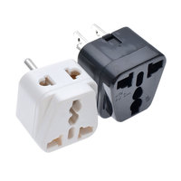 Adaptateur de voyage universel 3 broches Type-B pour les États-Unis, le Canada, la France, l'UE, le Royaume-Uni et la Chine - Sortie AC certifiée CE