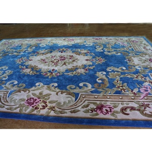 Tappeti Floreali Lussuosi Blu in <span class=keywords><strong>Viscosa</strong></span> e Seta di Bambù - Product Image 3