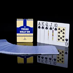 Kartu Poker Jumbo/Kartu Bermain Plastik Kasino Kustom