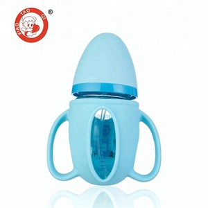 BPA-freie Baby flasche aus Stroh glas mit Silikon hülle - Product Image 3