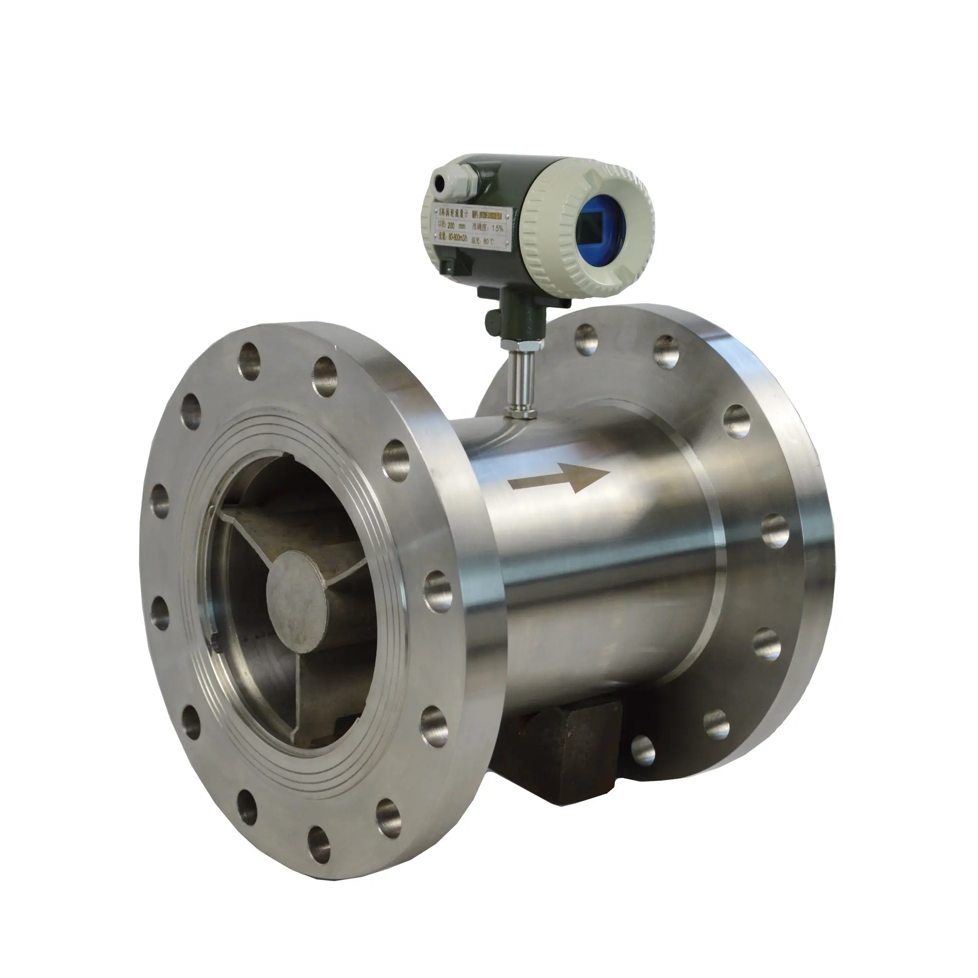 8 inch diesel oil fuel volume turbine flow meter mechanical DN200 304 stainless steel pipe price per water flow meter